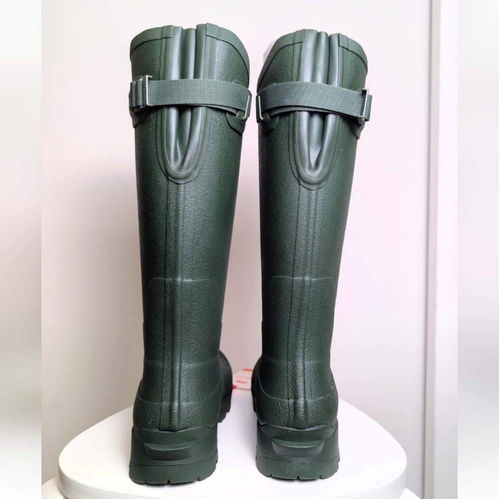 FitFlop Wonderwelly Deep Green Waterproof Tall Rubber Lug Sole Rain Boots Size 6 - Picture 6 of 13